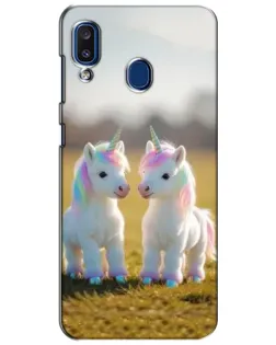Чехол для Samsung Galaxy a20 2019 (A205F) с картинкой «Пара единорогов»