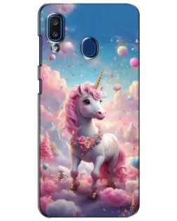 Чехол для Samsung Galaxy a20 2019 (A205F) с картинкой «Единорог среди облаков»