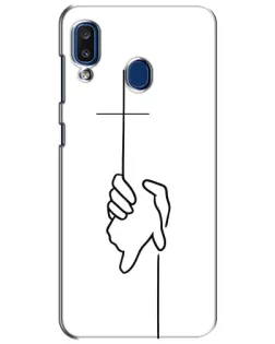 Чохол для Samsung Galaxy a20 2019 (A205F) з картинкою «Рука тримає»