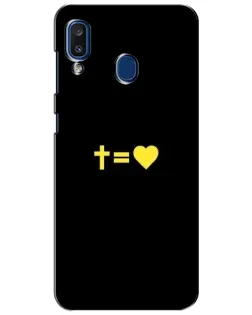 Чохол для Samsung Galaxy a20 2019 (A205F) з картинкою «Серце та Хрест»