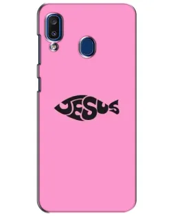 Чохол для Samsung Galaxy a20 2019 (A205F) з картинкою «Рожевий символ Jesus»