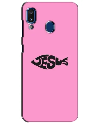 Чохол для Samsung Galaxy a20 2019 (A205F) з картинкою «Рожевий символ Jesus»