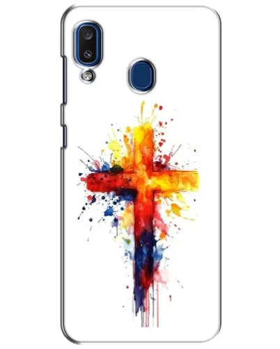 Чохол для Samsung Galaxy a20 2019 (A205F) з картинкою «Акварельний хрест»