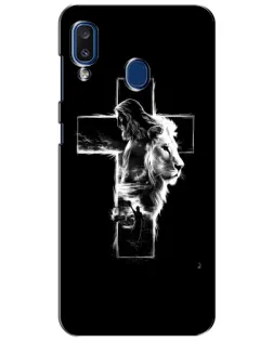 Чехол для Samsung Galaxy a20 2019 (A205F) с картинкой «Сияющий крест Jesus»