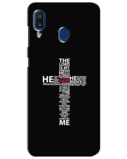 Чехол для Samsung Galaxy a20 2019 (A205F) с картинкой «Текстовый крест»