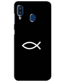 Чехол для Samsung Galaxy a20 2019 (A205F) с картинкой «Символ рыбы Jesus»