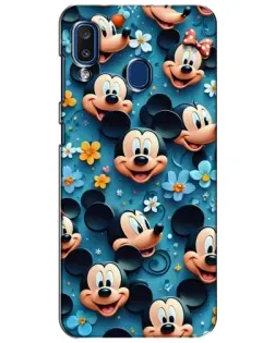 Чехол для Samsung Galaxy a20 2019 (A205F) с картинкой «Паттерн Микки и Минни»