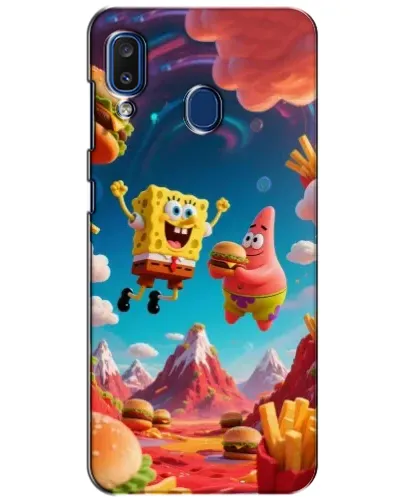 Чехол для Samsung Galaxy a20 2019 (A205F) с картинкой «Космический фастфуд»