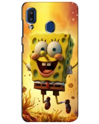 Чехол для Samsung Galaxy a20 2019 (A205F) с картинкой «Губка Боб прыгает»