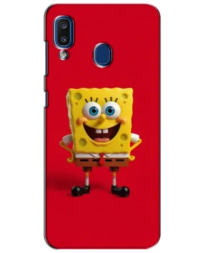 Чехол для Samsung Galaxy a20 2019 (A205F) с картинкой «Спанч Боб на красном»