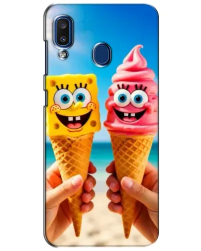 Чехол для Samsung Galaxy a20 2019 (A205F) с картинкой «Спанч Боб мороженое»