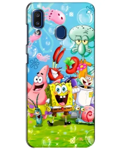 Чехол для Samsung Galaxy a20 2019 (A205F) с картинкой «Губка Боб и друзья» Чехол для Samsung Galaxy a20 2019 (A205F) с картинкой «Губка Боб и друзья»