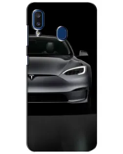 Чехол для Samsung Galaxy a20 2019 (A205F) с картинкой «Tesla Model S Look» Чехол для Samsung Galaxy a20 2019 (A205F) с картинкой «Tesla Model S Look»