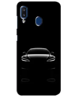 Чохол для Samsung Galaxy a20 2019 (A205F) з картинкою «Силует Tesla Night»