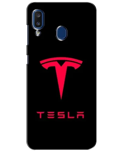 Чохол для Samsung Galaxy a20 2019 (A205F) з картинкою «Tesla Red Logo»