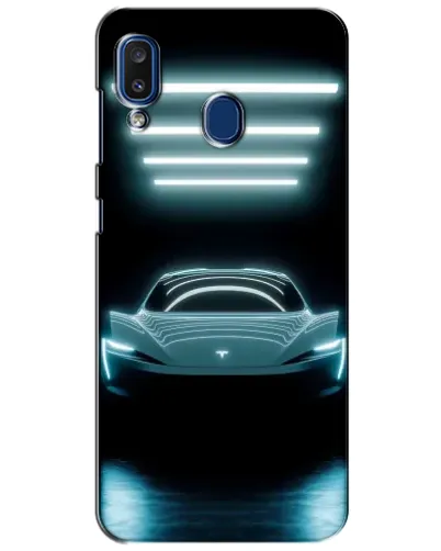 Чохол для Samsung Galaxy a20 2019 (A205F) з картинкою «Tesla в неоні»