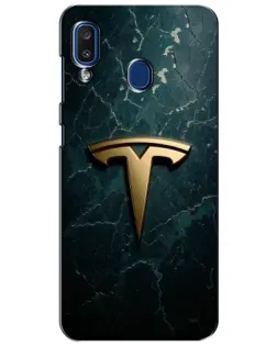 Чохол для Samsung Galaxy a20 2019 (A205F) з картинкою «Мармурова Tesla Gold»