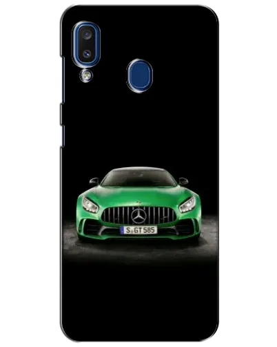 Чехол для Samsung Galaxy a20 2019 (A205F) с картинкой «Mercedes — неоновый лого»