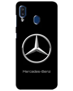 Чехол для Samsung Galaxy a20 2019 (A205F) с картинкой «Mercedes Silver Logo»