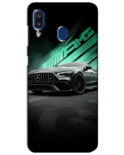 Чехол для Samsung Galaxy a20 2019 (A205F) с картинкой «Темный Mercedes AMG»