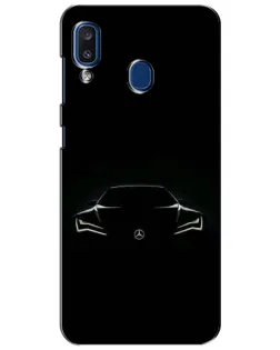 Чехол для Samsung Galaxy a20 2019 (A205F) с картинкой «Mercedes — силуэт авто» Чехол для Samsung Galaxy a20 2019 (A205F) с картинкой «Mercedes — силуэт авто»