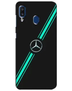 Чехол для Samsung Galaxy a20 2019 (A205F) с картинкой «Спортивные линии Mercedes» Чехол для Samsung Galaxy a20 2019 (A205F) с картинкой «Спортивные линии Mercedes»