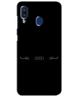 Чохол для Samsung Galaxy a20 2019 (A205F) з картинкою «Audi — світловий підпис»