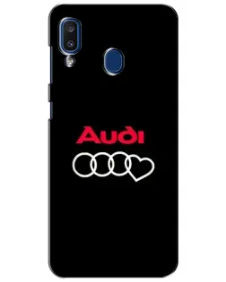 Чохол для Samsung Galaxy a20 2019 (A205F) з картинкою «Логотип Audi Heart»