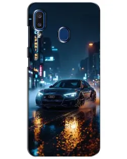 Чехол для Samsung Galaxy a20 2019 (A205F) с картинкой «Ночной город и Audi» Чехол для Samsung Galaxy a20 2019 (A205F) с картинкой «Ночной город и Audi»