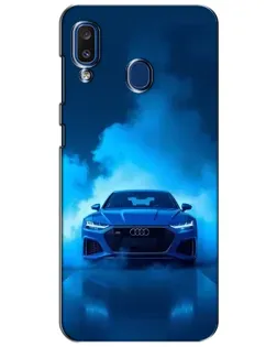 Чехол для Samsung Galaxy a20 2019 (A205F) с картинкой «Audi — голубая энергия» Чехол для Samsung Galaxy a20 2019 (A205F) с картинкой «Audi — голубая энергия»