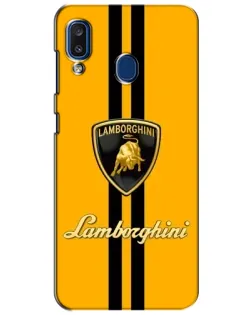 Чехол для Samsung Galaxy a20 2019 (A205F) с картинкой «Lamborghini Stripe желтый» Чехол для Samsung Galaxy a20 2019 (A205F) с картинкой «Lamborghini Stripe желтый»