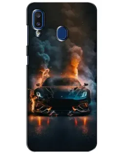 Чехол для Samsung Galaxy a20 2019 (A205F) с картинкой «Lamborghini дымная эстетика»