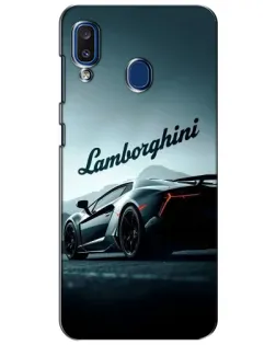 Чехол для Samsung Galaxy a20 2019 (A205F) с картинкой «Классическая надпись Lamborghini»