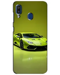 Чехол для Samsung Galaxy a20 2019 (A205F) с картинкой «Салатовый Lamborghini Huracan»