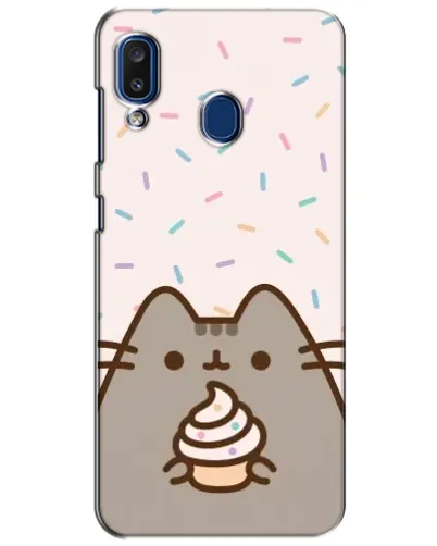 Чехол для Samsung Galaxy a20 2019 (A205F) с картинкой «Пушин с кексом»