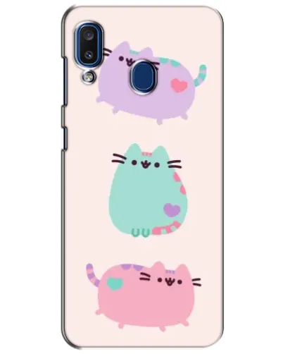 Чехол для Samsung Galaxy a20 2019 (A205F) с картинкой «Pusheen трио»