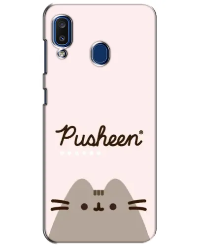 Чехол для Samsung Galaxy a20 2019 (A205F) с картинкой «Pusheen логотип»