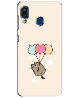 Чехол для Samsung Galaxy a20 2019 (A205F) с картинкой «Пушин на шариках»