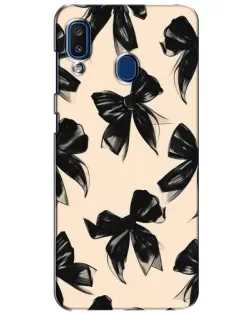 Чохол для Samsung Galaxy a20 2019 (A205F) з картинкою «Патерн чорні банти»