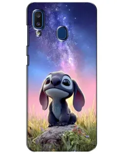 Чехол для Samsung Galaxy a20 2019 (A205F) с картинкой «Стич на рассвете»