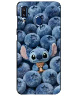Чехол для Samsung Galaxy a20 2019 (A205F) с картинкой «Стич и голубика»