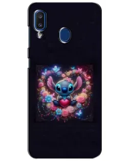 Чехол для Samsung Galaxy a20 2019 (A205F) с картинкой «Stitch в цветах»