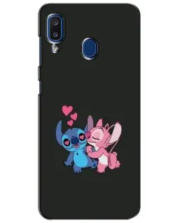 Чехол для Samsung Galaxy a20 2019 (A205F) с картинкой «Анжел целует Стича»