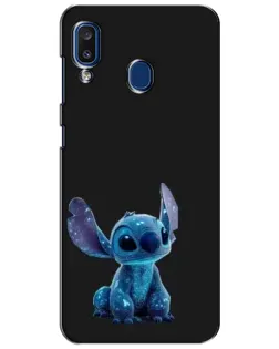 Чехол для Samsung Galaxy a20 2019 (A205F) с картинкой «Стич на черном»