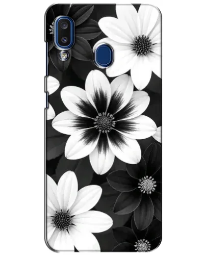 Чохол для Samsung Galaxy a20 2019 (A205F) з картинкою «Монохромні айстри» Чохол для Samsung Galaxy a20 2019 (A205F) з картинкою «Монохромні айстри»