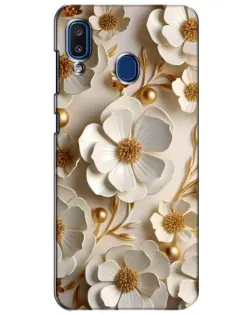 Чохол для Samsung Galaxy a20 2019 (A205F) з картинкою «Білі паперові квіти»