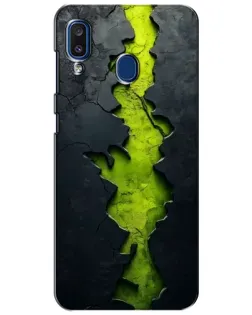 Чохол для Samsung Galaxy a20 2019 (A205F) з картинкою «Салатовий розлом скелі»