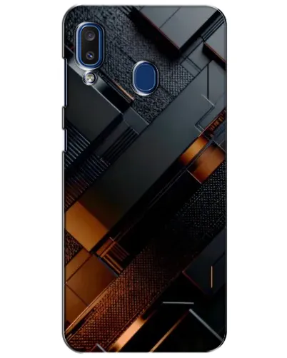 Чехол для Samsung Galaxy a20 2019 (A205F) с картинкой «Черные геометрические блоки» Чехол для Samsung Galaxy a20 2019 (A205F) с картинкой «Черные геометрические блоки»