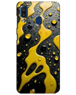 Чехол для Samsung Galaxy a20 2019 (A205F) с картинкой «Жидкое желтое золото»