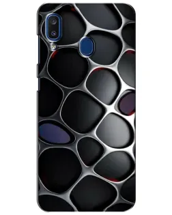 Чехол для Samsung Galaxy a20 2019 (A205F) с картинкой «Объемная темная решетка»